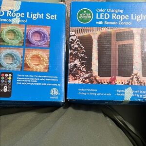 Winter Wonder Color Changing LED Rope Light Sets w/Remote.The price is for both